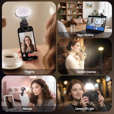 NEEWER BL120B LED світло для селфі та татуювань, сумісне з iPhone, з кліпсою, CPL фільтром, штативом та тримачем для телефону, BL120B (N9)