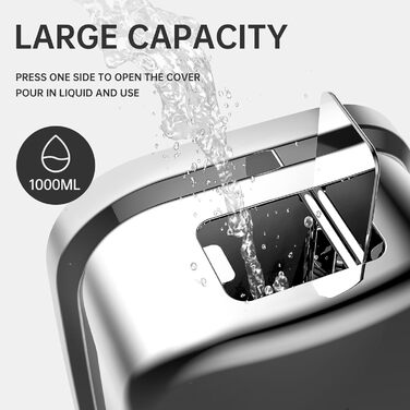 Stainless Steel Wall Mounted Soap Dispenser - 1000ml - Hygienic Easy Push - Plusssen SS-1000ml