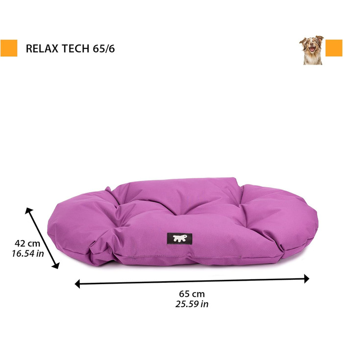 Крісло-ліжко для собак великих порід Ferplast: ортопедичне, знімний чохол, водонепроникне, 110 x 70 x 8 см, фіолетовий