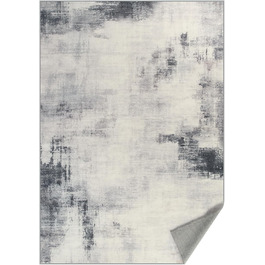 SONGMICS HOME Rug, 160 x 230 cm, Living Room Rug, Non-Slip Rug, Modern Abstract Style, for Living Room, Kitchen, Hallway, Dining Room, Machine Washable, Dove Gray TAR077G01