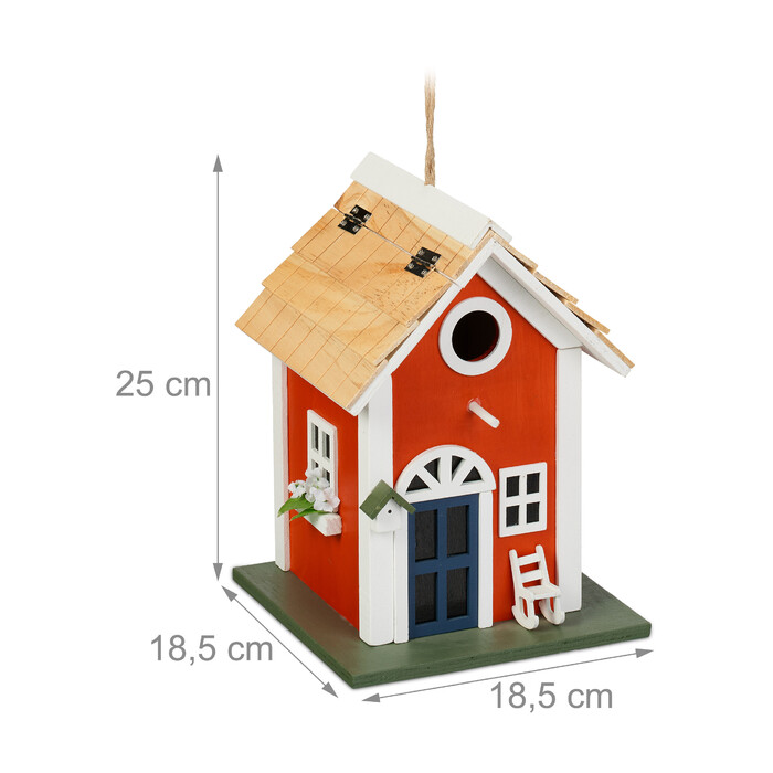 Relaxdays Decorative Birdhouse, Country House Style
