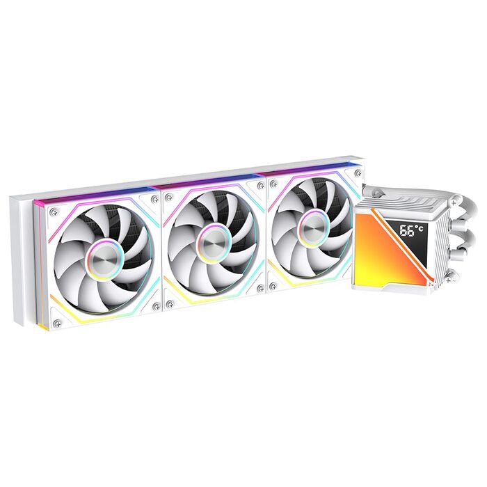 Jungle Leopard ProFlow AIO: 240мм водяне охолодження з LCD-дисплеєм, ARGB вентилятор, підтримка AM4/AM5/LGA1851/1700 (Чорний)