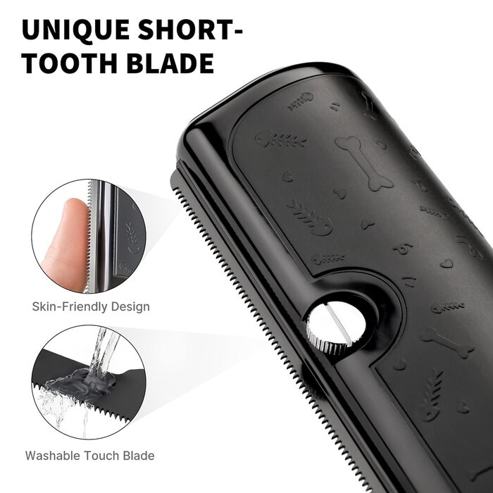 Щітка для собак та котів - двоколірна синьо-жовта, видаляє відмерле волосся та підшерсток, для собак та котів