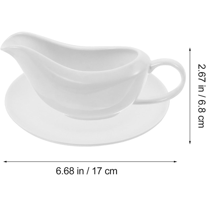 Cabilock Saucepan with Ergonomic Handle, White, Fine Porcelain, Saucepan and Tray for Sauces, Dressings, Salad, Microwave and Dishwasher Safe
