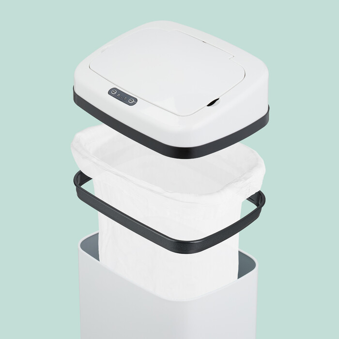 Relaxdays White Sensor Trash Can