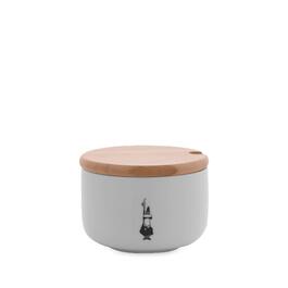 Цукорниця Bialetti Zuccheriera з кришкою з бамбуку, порцеляна, біла