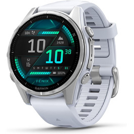 Garmin fēnix 8 43mm: Мультиспортивний смартгодинник з AMOLED-дисплеєм, до 10 днів роботи, 80+ спортивних функцій, топографічні карти, EKG, телефон, музика, ліхтарик