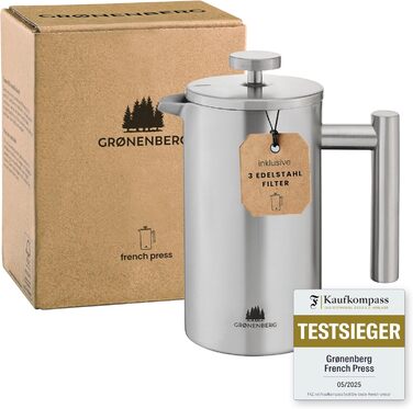 Френч-прес Groenenberg: термо, з підігрівом, 300мл - 1л (0,6л)