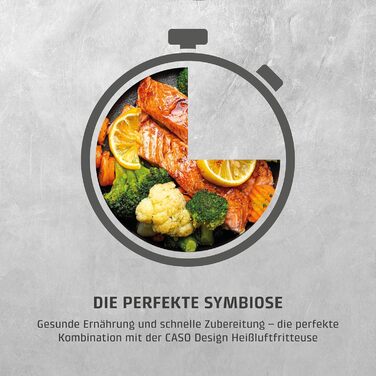 Фритюрниця без олії CASO AirFry 6.0 - 6 літрів, тиха, з таймером та 8 пресетами, нержавіюча сталь