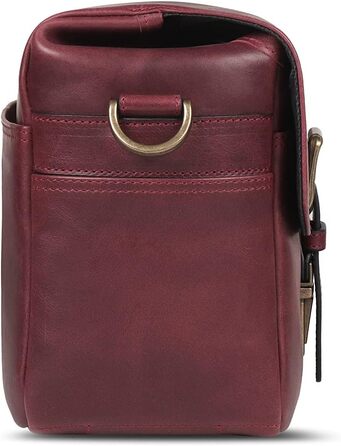 Чохол для камери MegaGear Torres: шкіряна сумка-месенджер для бездзеркальних, плівкових та DSLR камер, оливковий (бордовий)