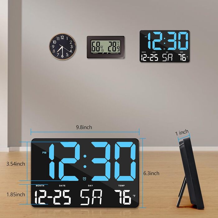 SZELAM Digital Clock, Large Display, 11.5