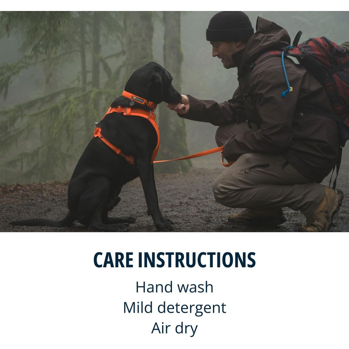 Нашийник для собак Ruffwear Front Range, міцний матеріал TubeOK, алюмінієва застібка, регульований, для активного відпочинку, розмір 51-66 см (Blaze Orange, M)