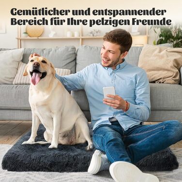 Крісло-лежанка для собак MDDK, 75x50x8 см, сірий, м'яке, миється