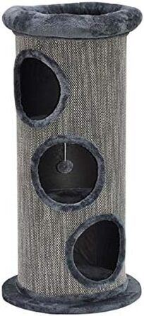 Котячий будиночок-кігтеточка Nanook для великих котів XXL, сірий, 105 см, з печерою