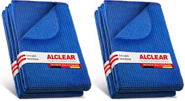 Набір мікрофібрових серветок для прибирання ALCLEAR Trockenwunder, 60x40 см, гігроскопічні, сині, 10 шт.