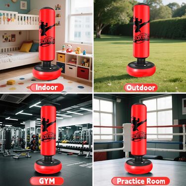 Дитячий боксерський мішок Qoosea для дітей 6-12 років, 160 см, з рукавичками. Підходить для карате, кікбоксингу, тхеквондо, MMA. Чудовий подарунок для хлопчиків та дівчаток