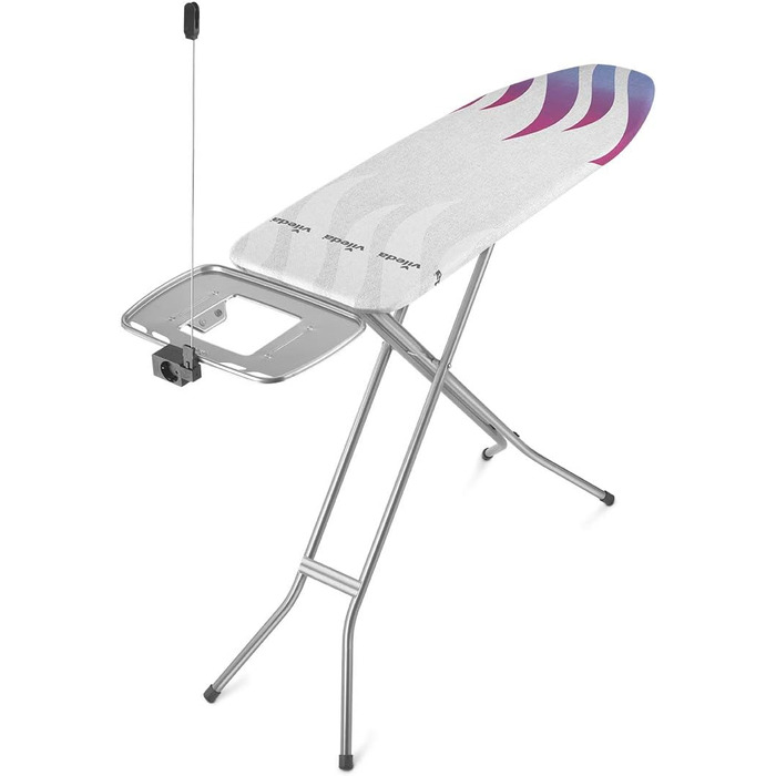 Прасувальна дошка Vileda Total Reflect M Plus з регулюванням висоти, 120 x 38 см, сіра, для парогенераторів, еко-упаковка