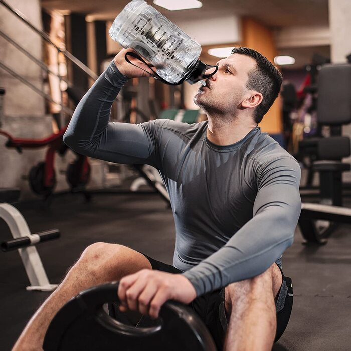 COVACURE Water Bottle Sport - 2.2L Large Water Bottle, BPA Free, Leak-Proof, for Fitness, Gym, Home, Office, Outdoor (Transparent)