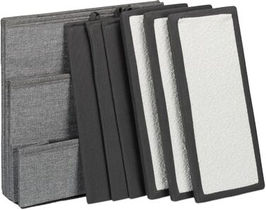 Сходинки для собак та котів Relaxdays, 3 сходинки, з місцем для зберігання, сірий/білий, 39 x 40 x 49 см