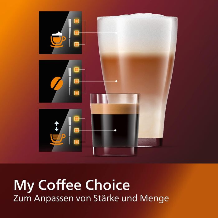 PHILIPS Domestic Appliances 2200 Series EP2231/40 Fully Automatic Coffee Machine, 3 Coffee Specialties (LatteGo Milk System) 1500 Watt, 1.8 Liter, 37.1 x 24.6 x 43.4 cm, Piano Black Latte Go 3 Coffee Specialties