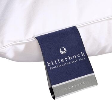 Подушка Billerbeck Picco 80x80 см, пухова, середня жорсткість, гіпоалергенна, для алергіків, придатна для прання до 60°C