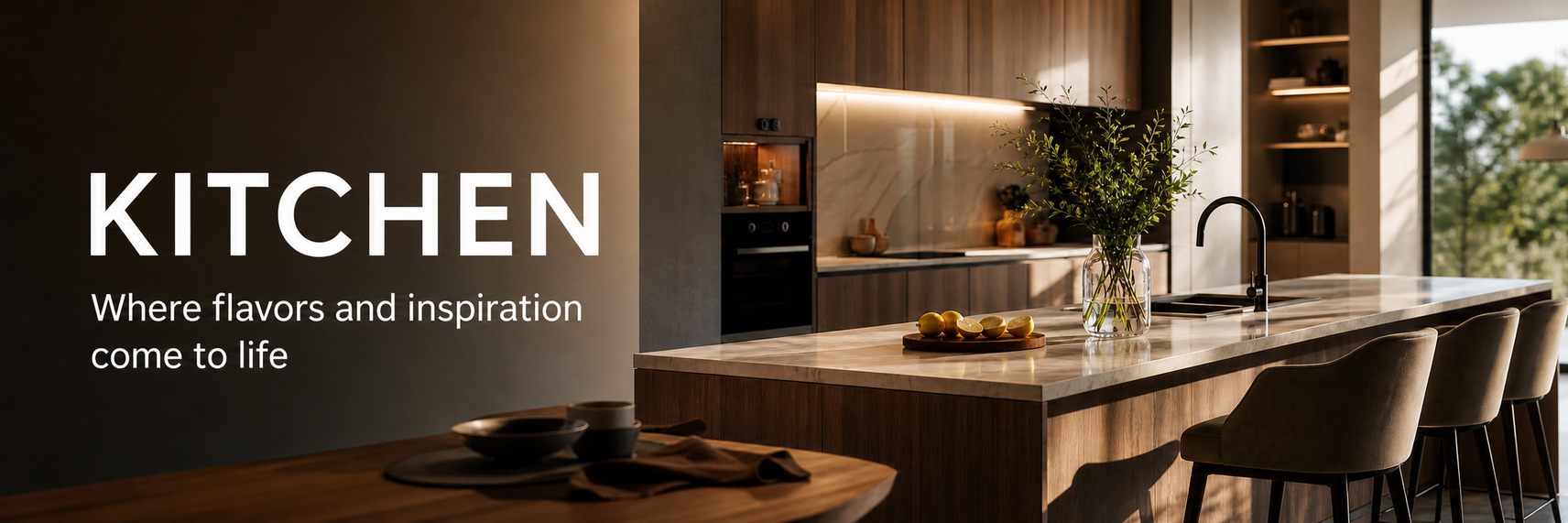 Kitchen and living room