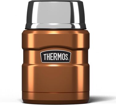 Термос King Thermoskanne / Thermosflasche для їжі, 0.47 л, нержавіюча сталь, червоний (коричневий)