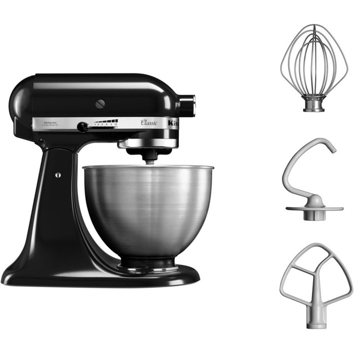 Кухонний комбайн KitchenAid 5K45SSEWH Classic (4,3 л, чорний)