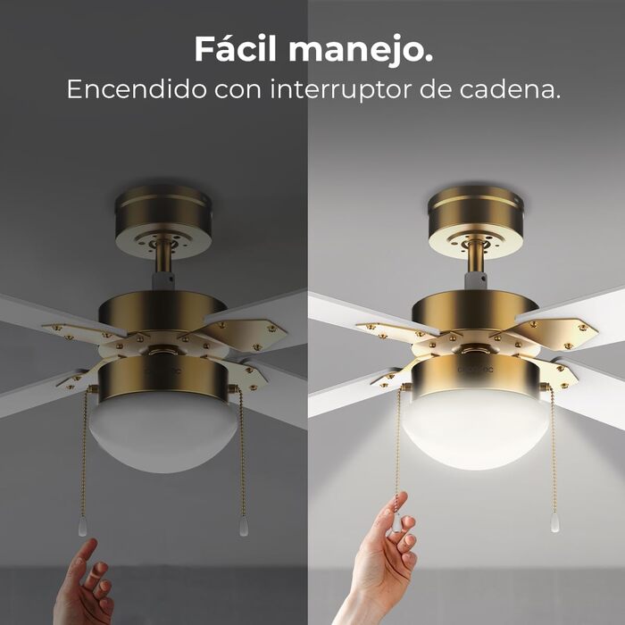 Стеляний вентилятор Cecotec EnergySilence Aero 450 IronBlack з підсвічуванням, 50W DC мотор, діаметр 106 см, 3 швидкості, 4 лопаті, режим Зима/Літо