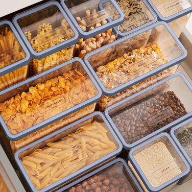 Rotho Loft Set Storage Containers 5-Piece LOFT, Plastic (PP) BPA-Free, Transparent, (32.3 x 22.3 x 16.6 cm)