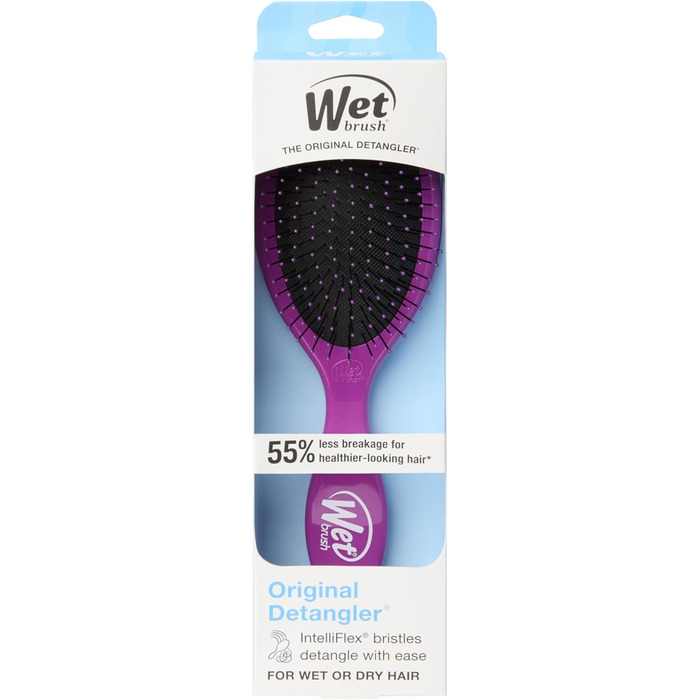 Wet Brush Original Detangler - щітка для волосся, розплутування, ультрам'які щетинки, фіолетова