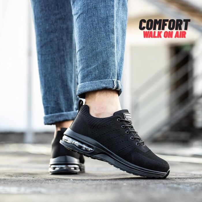 Черевики Rona Shoes Delta: робочі черевики з металевим носком, чорні (42 EU)