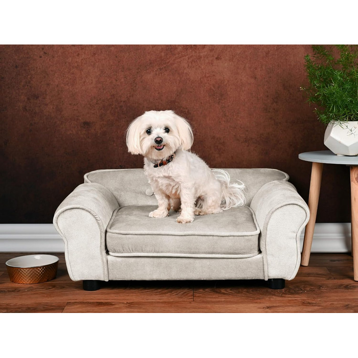 Диван для домашніх тварин MG Design темно-зелений: міцний дерев'яний каркас, м'яке оздоблення, легкий у догляді. Підходить для собак та котів, готовий до використання. Розмір W12 (Ширина – W01)