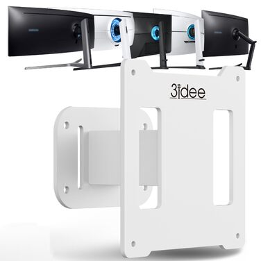 Адаптер VESA 3IDEE для моніторів Samsung Odyssey G9, Neo G9, G8, Neo G8 — Кронштейн для вигнутого монітора 49 дюймів, навантаження до 30 кг, VESA 100x100, білий