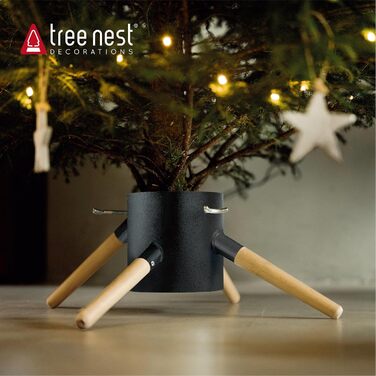 Підставка для ялинки Tree Nest - міцна та надійна, для ялин з діаметром стовбура до 15 см та висотою до 3,5 м. Білий колір, з резервуаром для води.