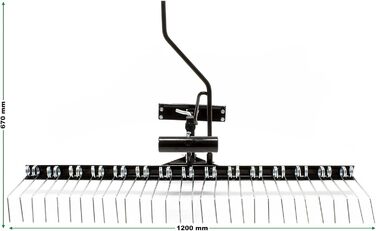Wiltec Verticutters 120 cm for Riding Mowers, Lawn Aerator with Steel Springs for Lawn Tractors, Lawn Verticutters for Aerating Lawns and Removing Moss