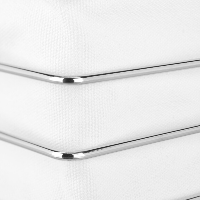 Relaxdays Bread Box Metal with Fabric Insert