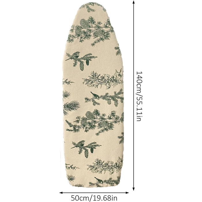 Близняк для прасувальної дошки, бавовна, 140x50 см, з гумкою, для прасувальних станцій та прасок