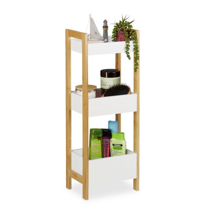 Relaxdays Bath caddy with 3 baskets