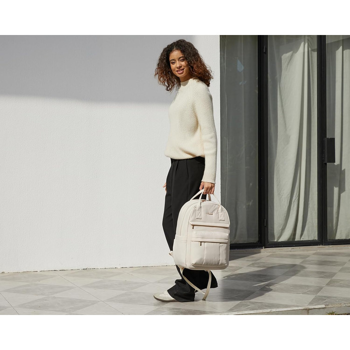 LOVEVOOK Рюкзак-переноска для мами та тата, рюкзак для підгузників з пеленальною підкладкою, сумісний з візком, великий, для подорожей, бежевий