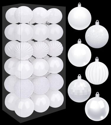 36 блакитних новорічних кулі для прикраси ялинки, 6 см, святкова декорaція