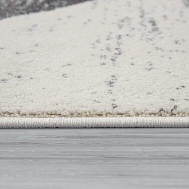 Килим Paco Home для вітальні та спальні, короткий ворс, вінтажний стиль, пастельний колір, абстрактний ромбовий візерунок, 120x170 см, антрацитовий