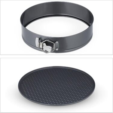 Набір форм для випічки Relaxdays, 6 шт., Ø 14-28 см, нержавіюча сталь, антипригарне покриття, антрацит