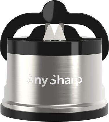 AnySharp Pro металевий точильник для ножів із присоскою, щіткова нержавіюча сталь