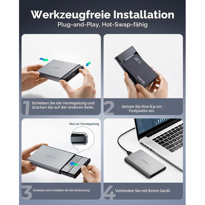 Зовнішній корпус для HDD/SSD ORICO 2.5
