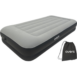 Надувний матрац-ліжко AVENLI для 2 осіб з інтегрованим насосом, флаокована поверхня, 191x99x36 см (для кемпінгу та дому)