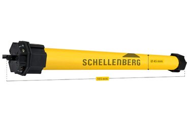 Schellenberg 20615 Roller Shutter Motor MAXI, 15 Nm, mechanical end-stop adjustment, tube motor for 60 mm shaft, up to 6.2 m² shutter area, set including wall bracket (40 Nm / max. 15 m², standard)