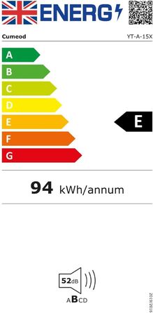Міні-холодильник Cumeod 15L з охолодженням та нагріванням 12V/220V для авто, офісу та гуртожитку. 2-в-1, 21 банка, Max/Eco-режими, білий