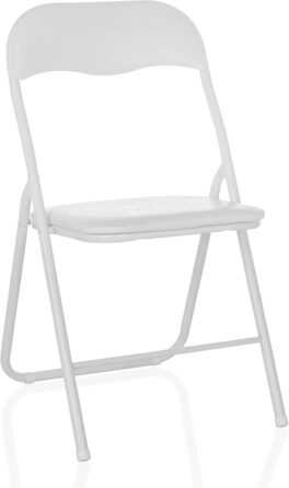 Складний офісний стілець hjh OFFICE 803002 TUDELA, білий, м'який, PVC, до 130 кг