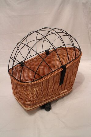 Кошик для велосипеда для багажника з лози з металевою сіткою та подушкою, XL або XXL. Кошик для багажника (XL без подушки)